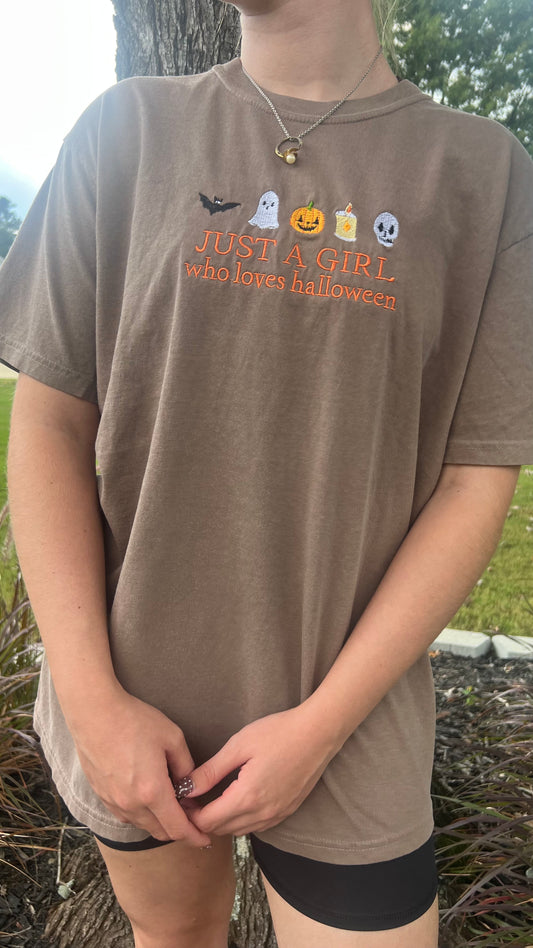 Just A Girl Who Loves Halloween Tee