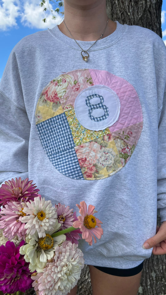 Quilted 8 Ball Crewneck