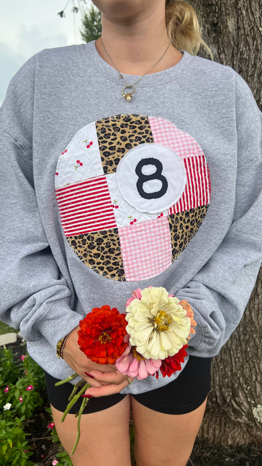 Quilted 8 Ball Crewneck