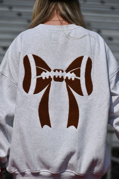 Football Bow Crewneck