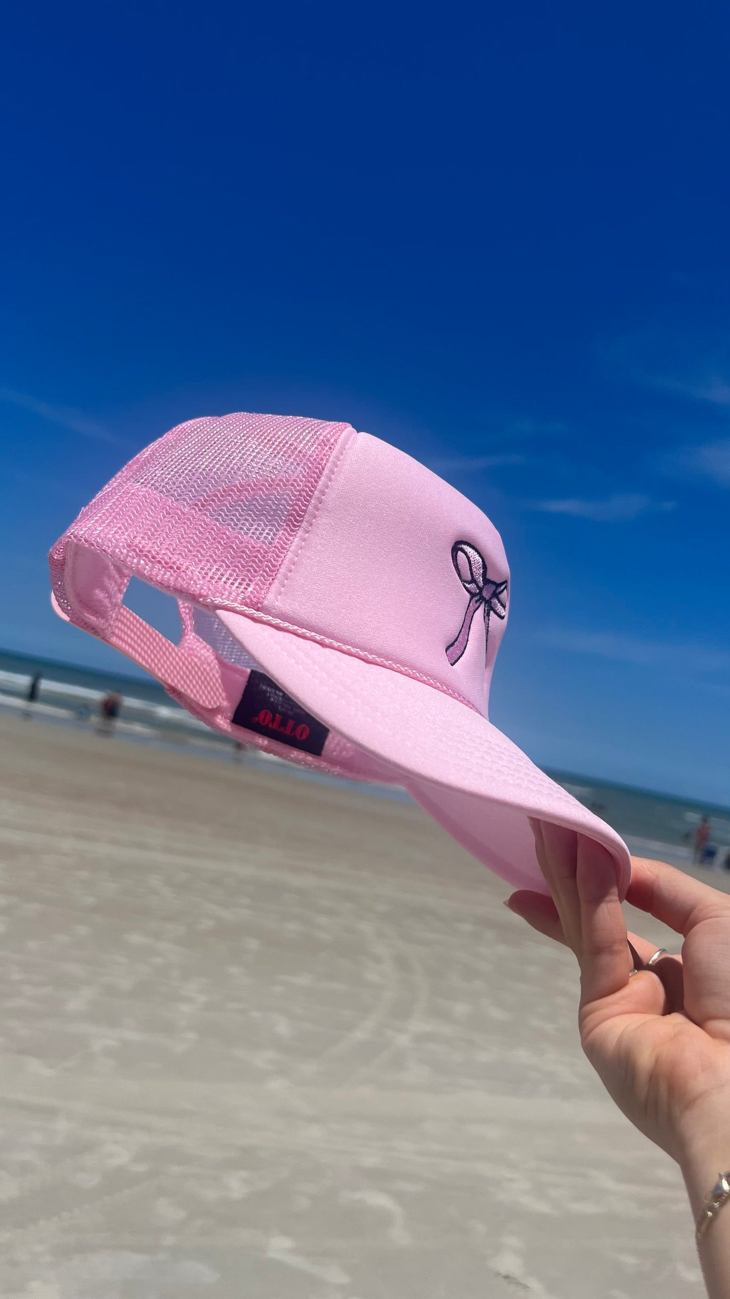 Pink Bow Trucker Hat