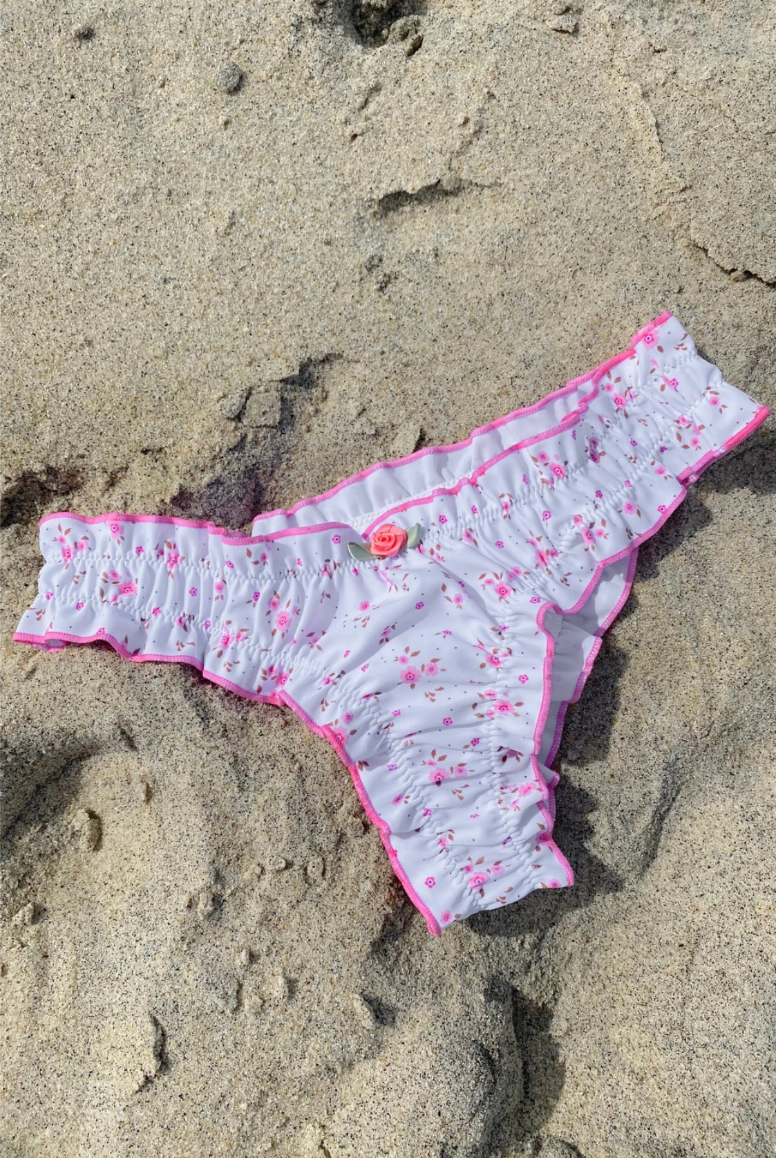 Pink Floral Triangle Bikini