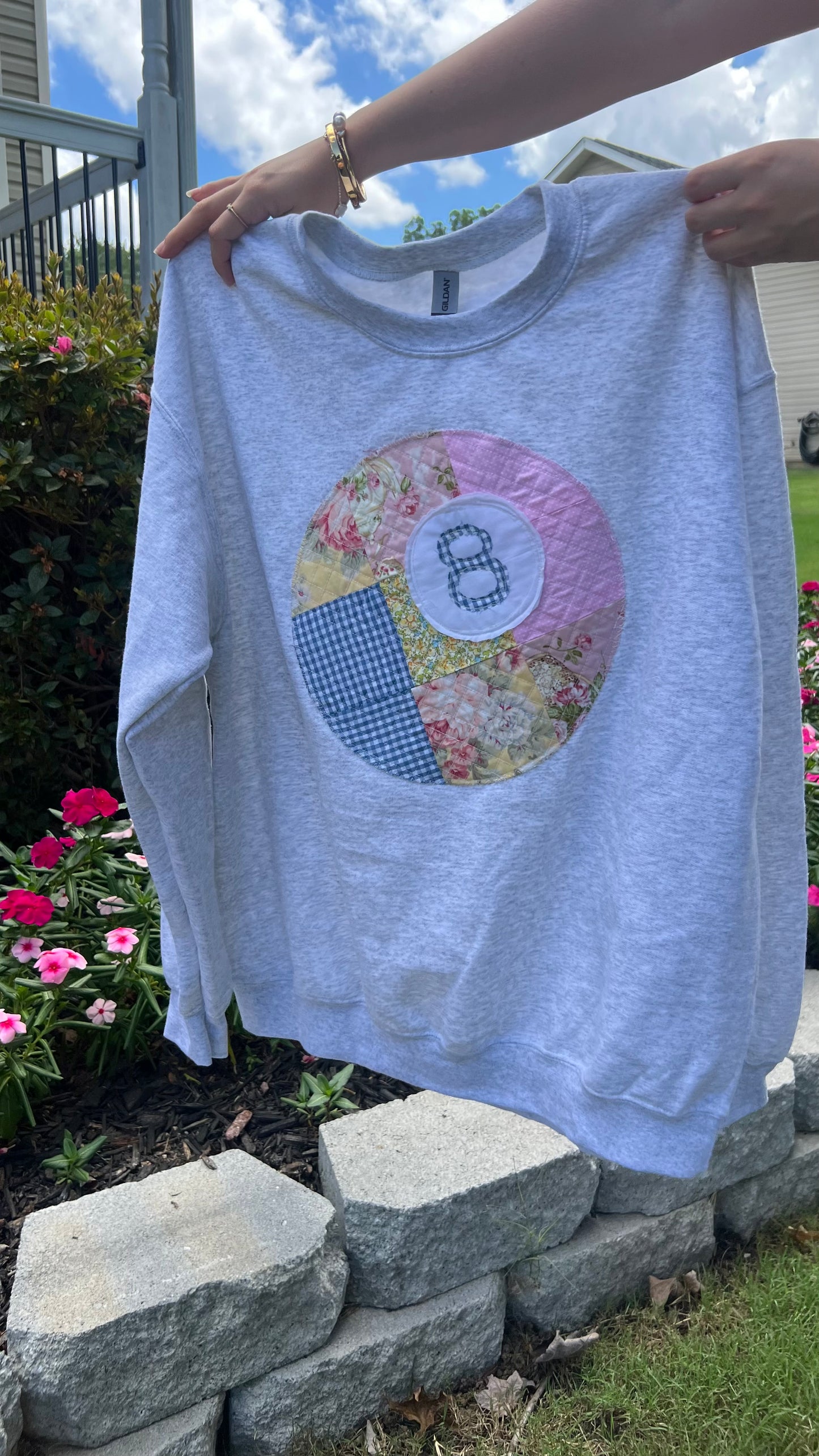Quilted 8 Ball Crewneck