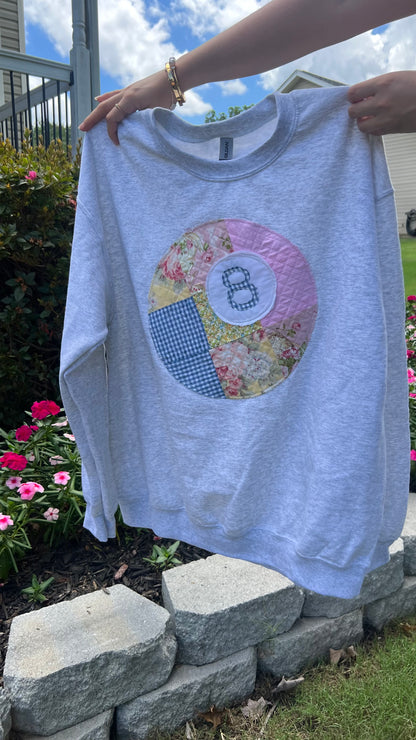 Quilted 8 Ball Crewneck