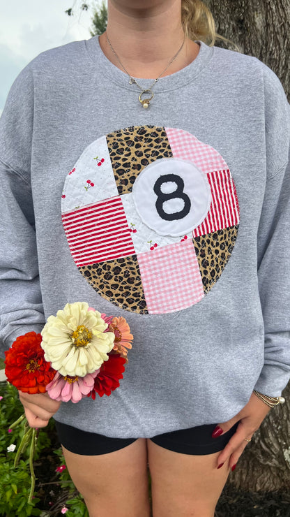Quilted 8 Ball Crewneck