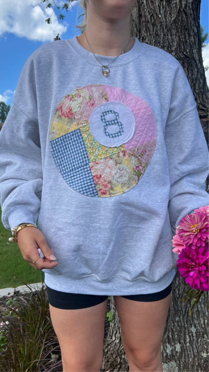 Quilted 8 Ball Crewneck