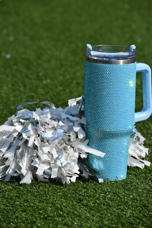 Blue Rhinestone Tumbler