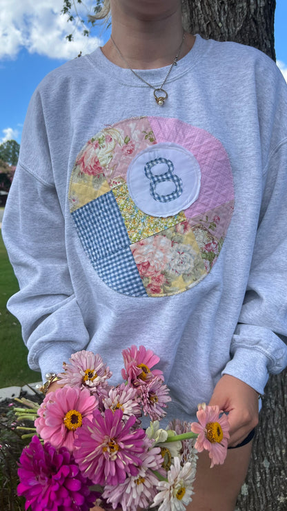 Quilted 8 Ball Crewneck