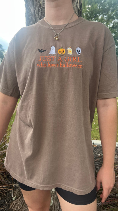 Just A Girl Who Loves Halloween Tee