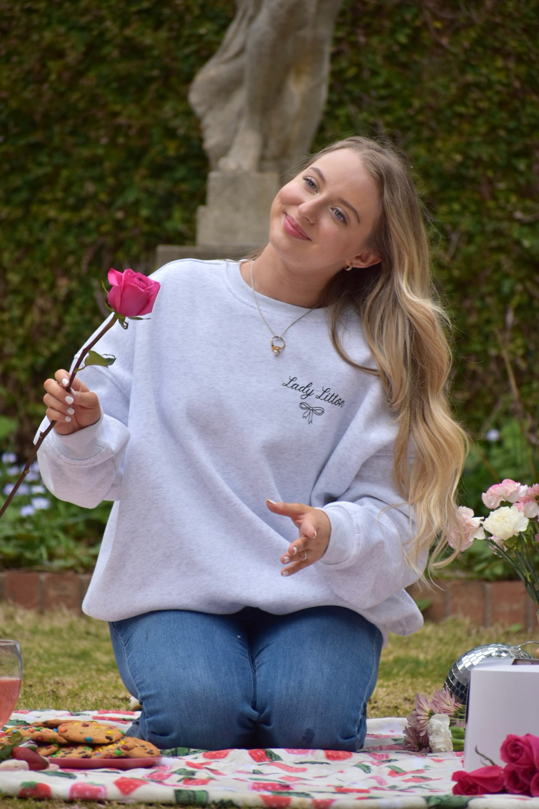 Lady Litton Gray Crewneck