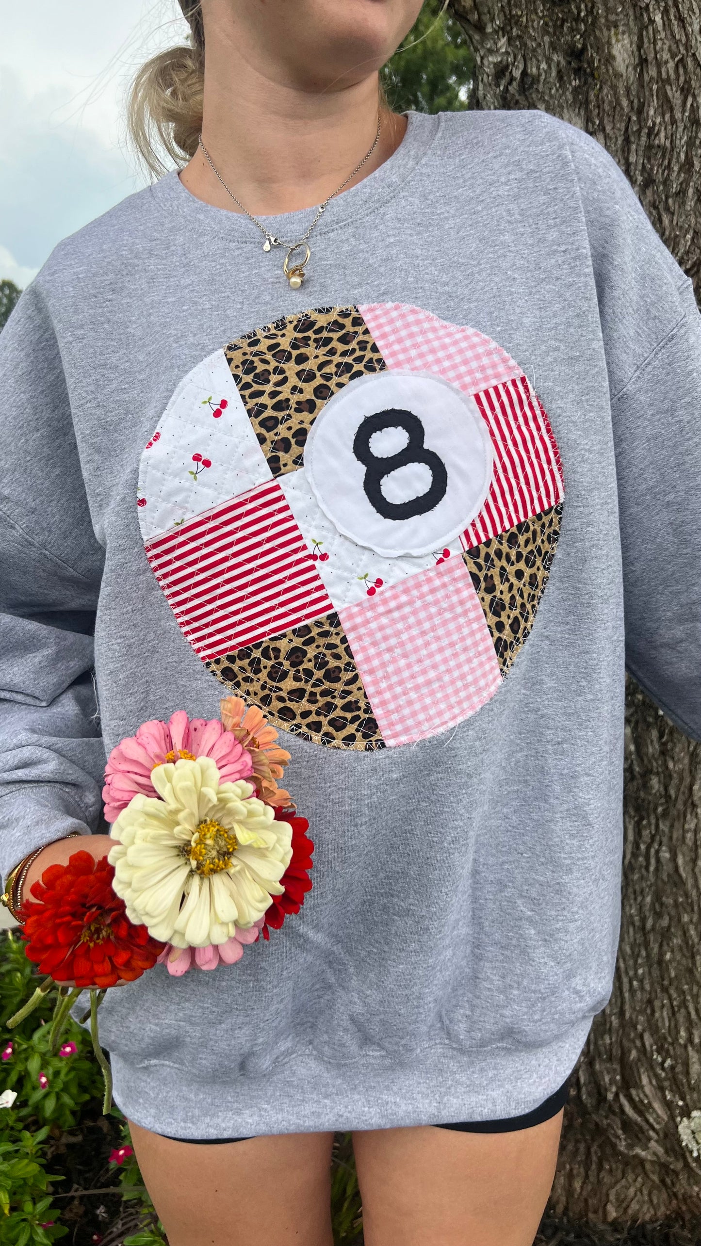 Quilted 8 Ball Crewneck