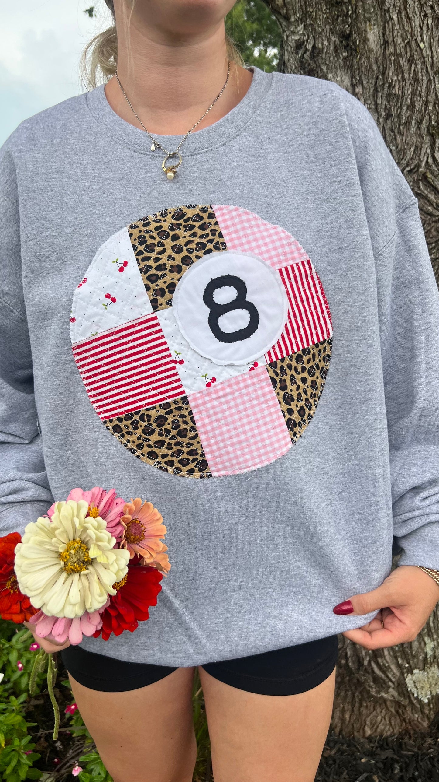 Quilted 8 Ball Crewneck