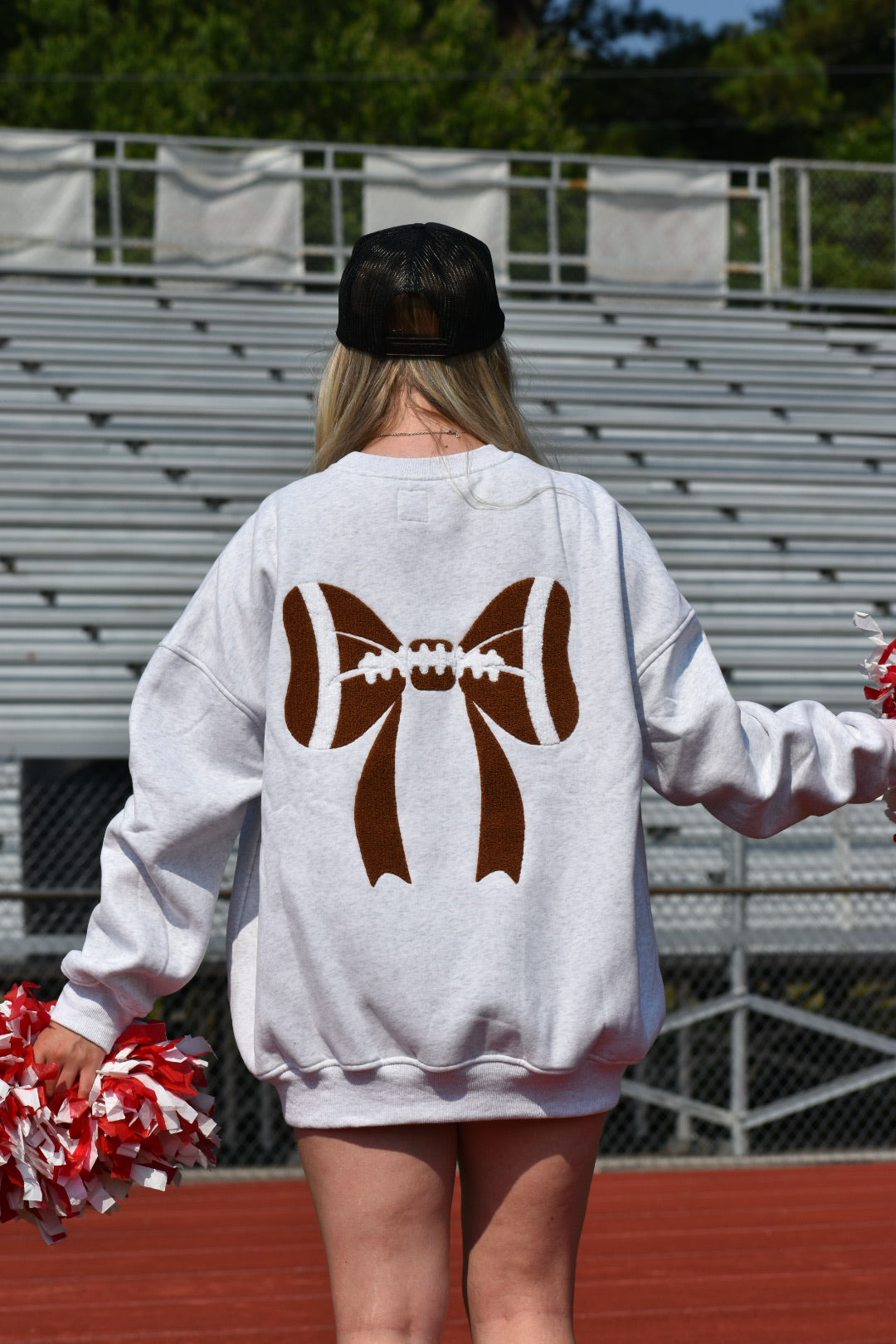 Football Bow Crewneck