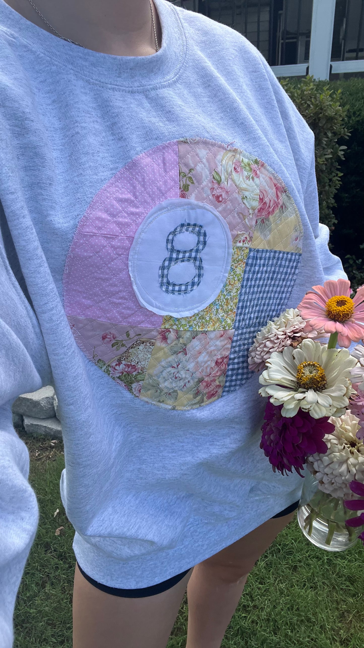 Quilted 8 Ball Crewneck