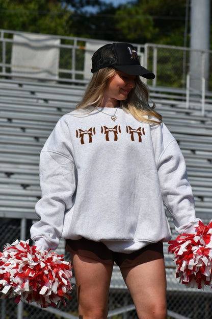 Football Bow Crewneck