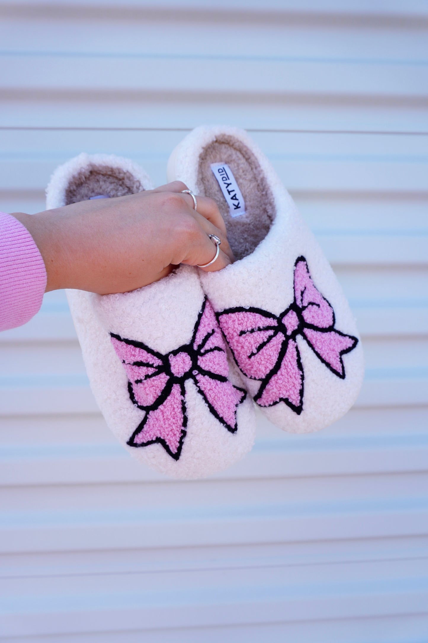 Pink Bow Slippers