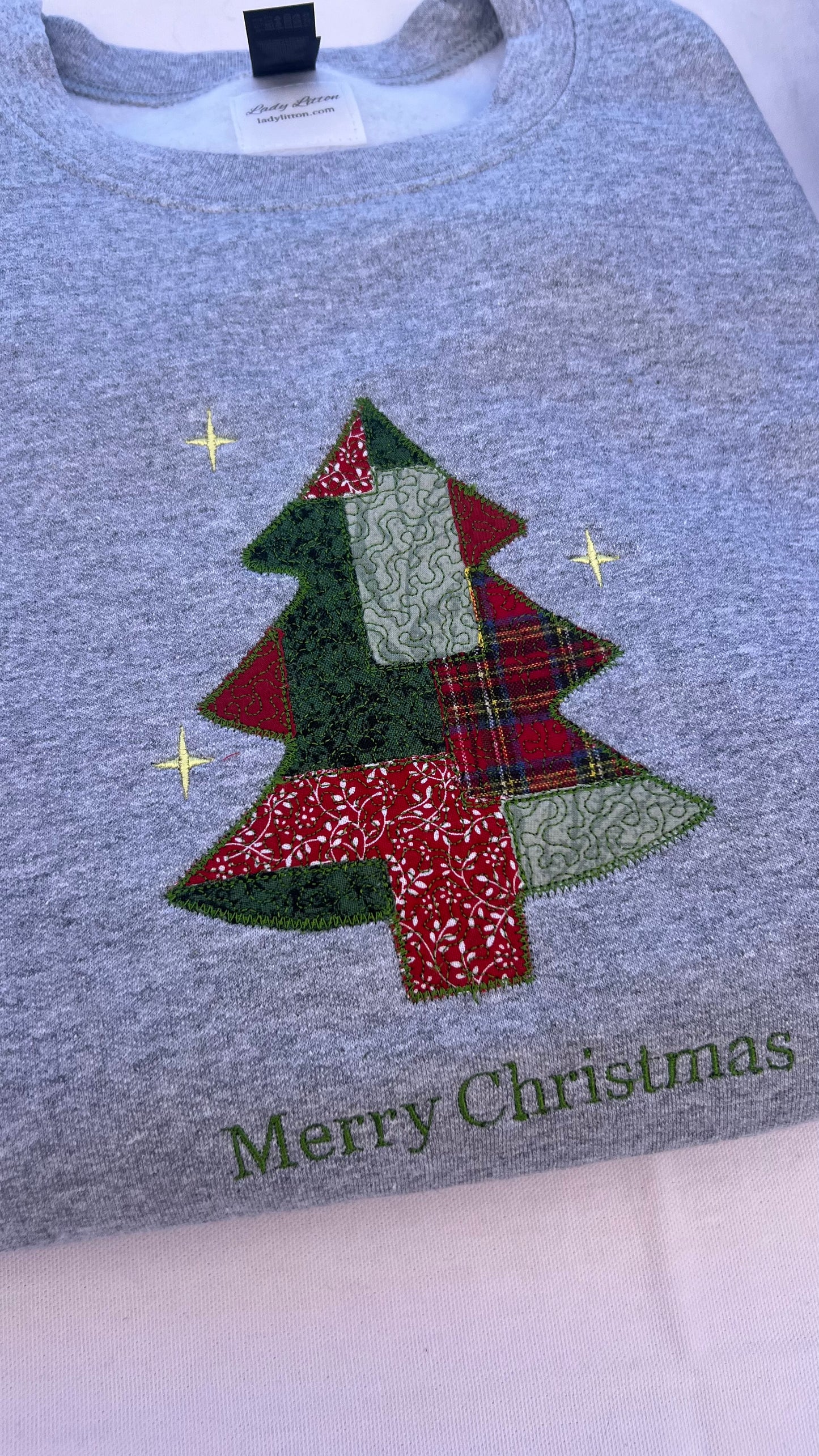 Merry Christmas Quilted Crewneck