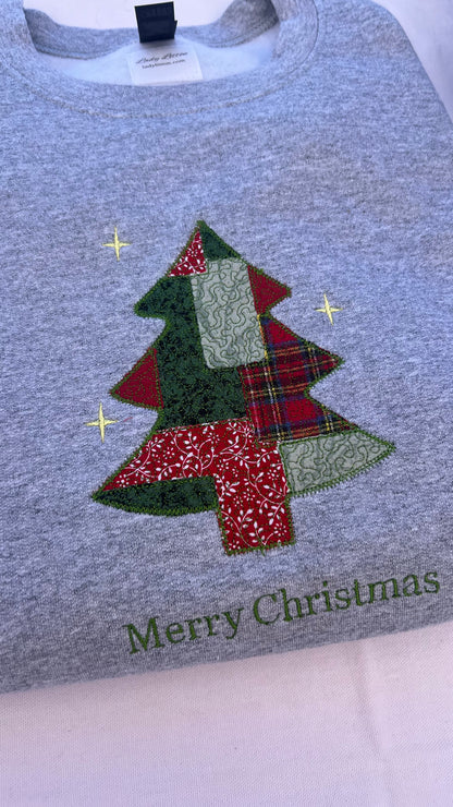 Merry Christmas Quilted Crewneck