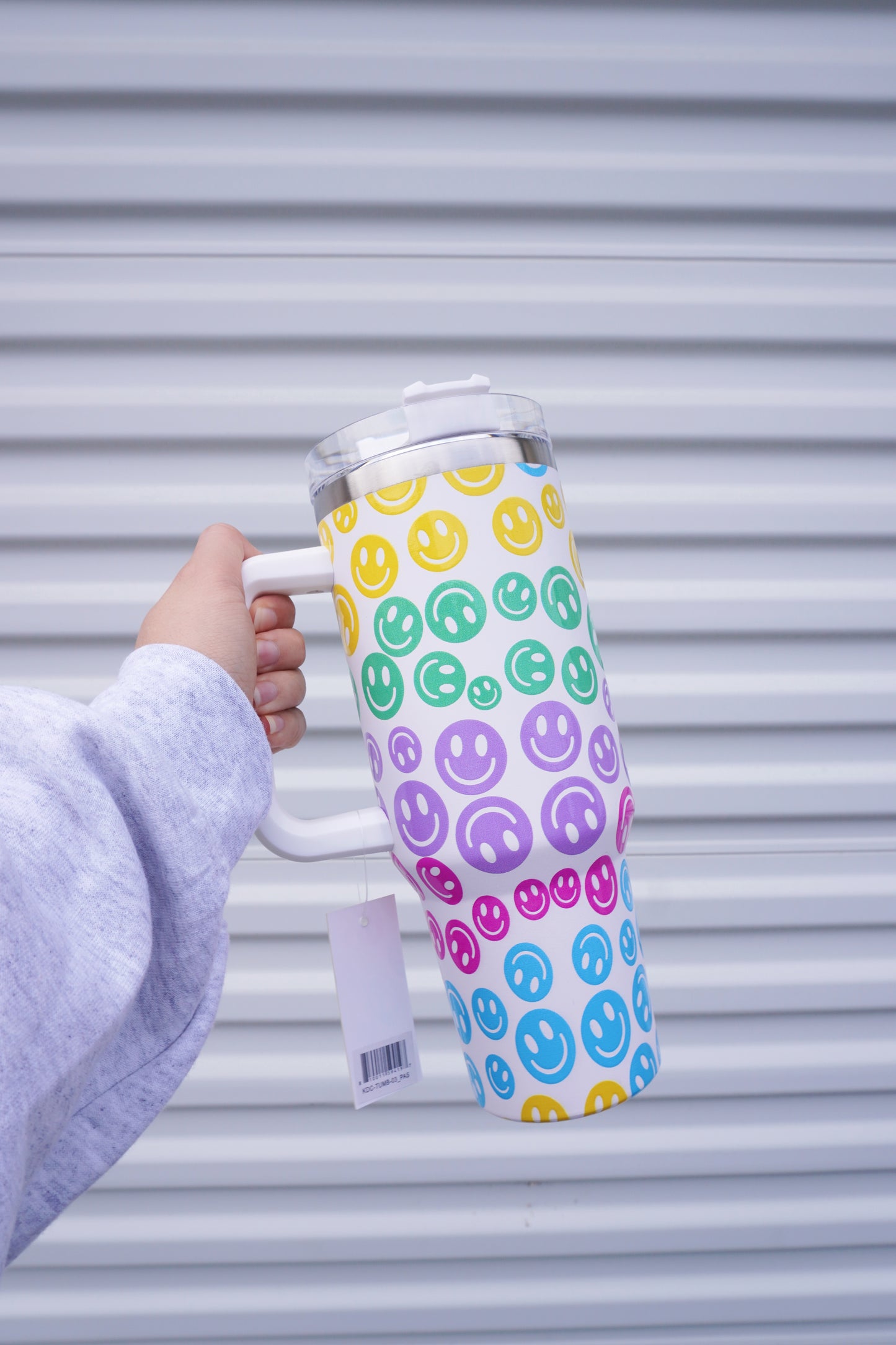 40 oz Smiley tumbler