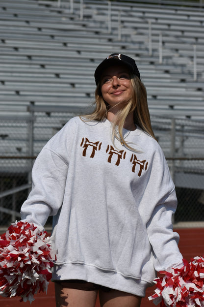 Football Bow Crewneck