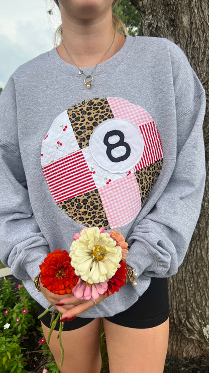 Quilted 8 Ball Crewneck