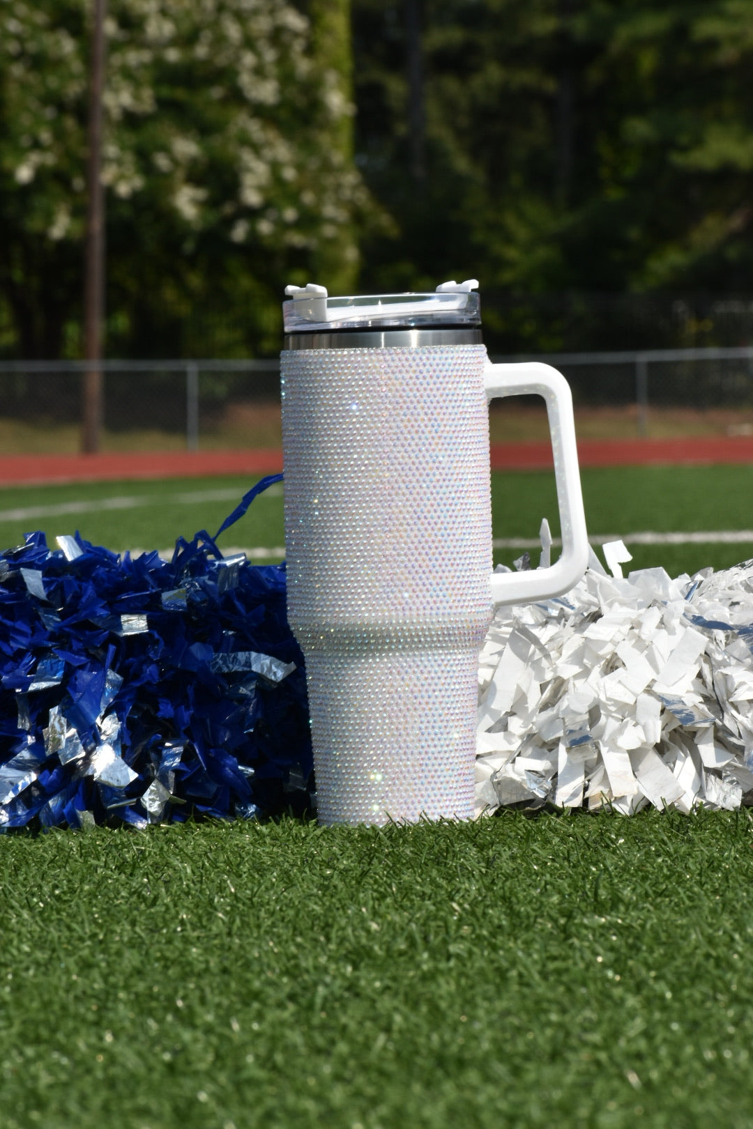 Iridescent rhinestone Tumbler