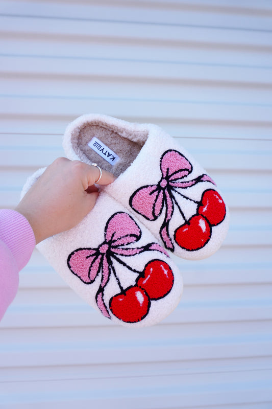 Coquette Cherry Slippers